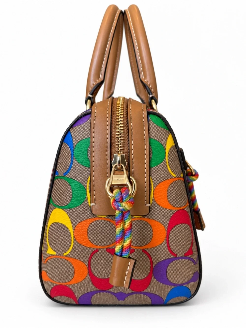Coach Rainbow Pride Signature C Satchel Crossbody Authentic
